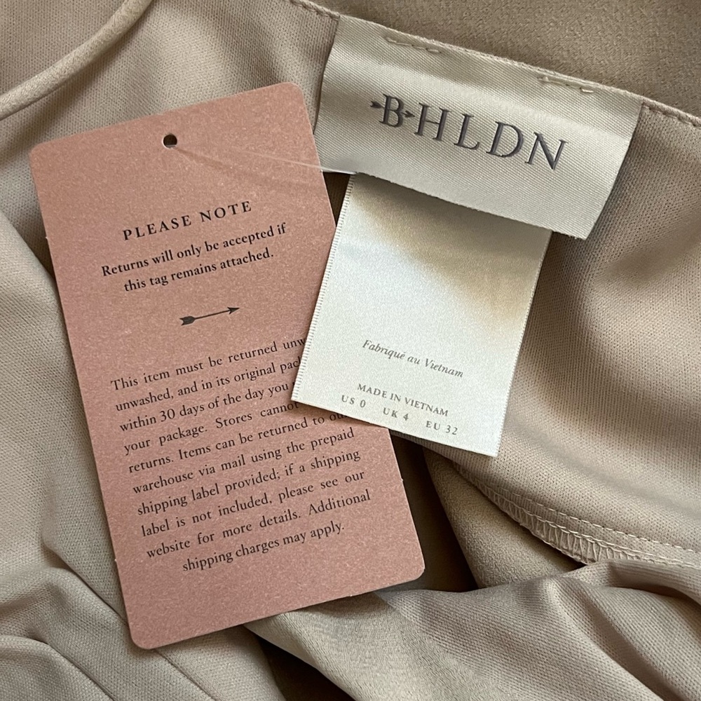 nwt: bhldn freya satin charmeuse dress - Picture 8 of 9